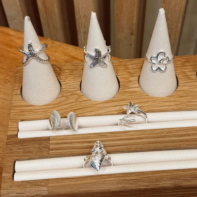 Anillos de Acero Blanco - Regulables