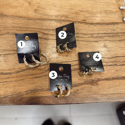 Aros de Acero Dorado - Diseño 3