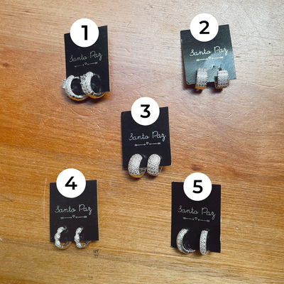 Aros de Acero Blanco- Glam