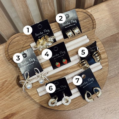 Aros de Acero Dorado - Diseños 2