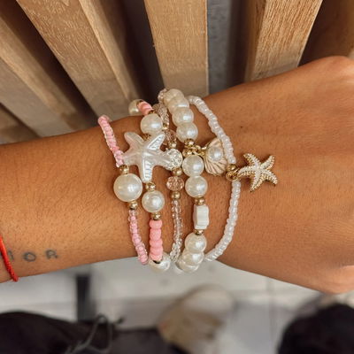 Pulseras Pack - Canutillos Rosa 