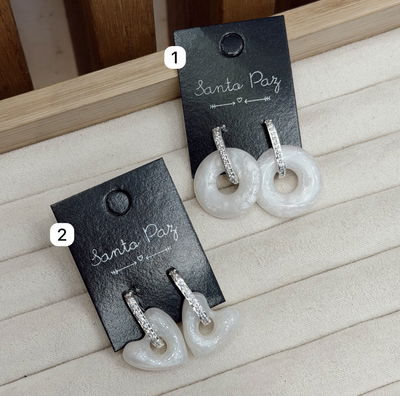 Aros de Acero Blanco - Acrilicos