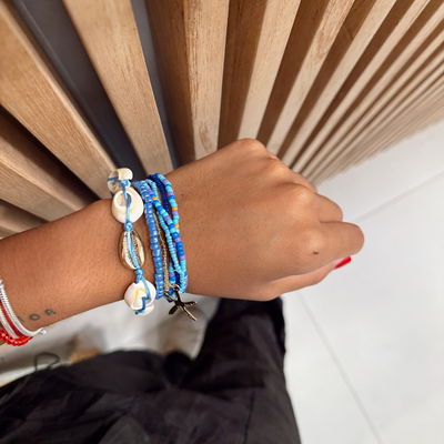 Pulsera pack caracol azul 