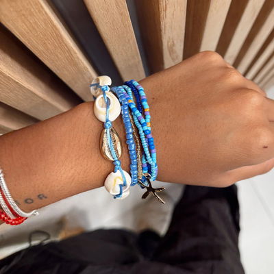 Pulseras Pack - Canutillos Azul 