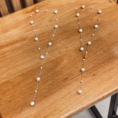 Collar Corbatero de Perlas