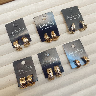 Aros de Acero Dorado - Glam