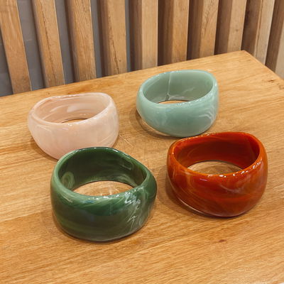 Pulseras de Acrílico - Onduladas Gruesas