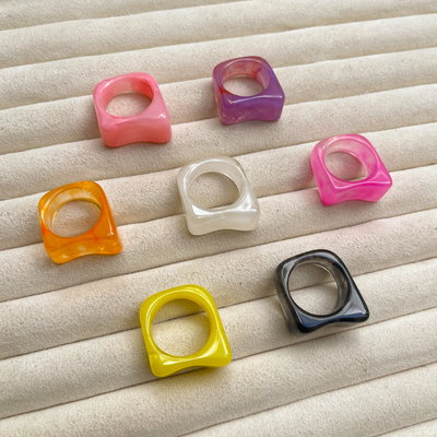 Anillos de Acrílico - Cuadrado
