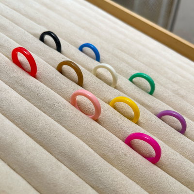 Anillos de Acrílico - Simple Fino