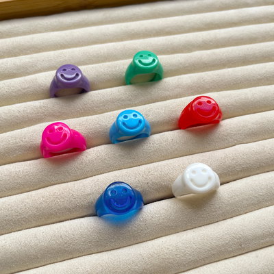 Anillos de Acrílico - Carita