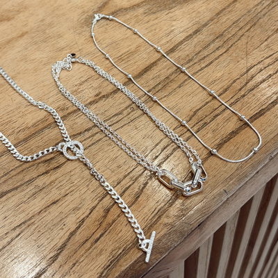 Collares de Acero Blanco - Cadenas 