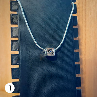 Collares de Acero Blanco - Dije