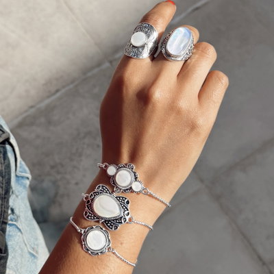 Pulseras en Acero Blanco - Bohemio