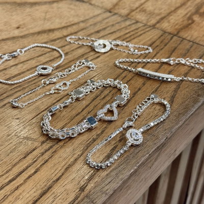 Pulseras en Acero Blanco NUEVAS 
