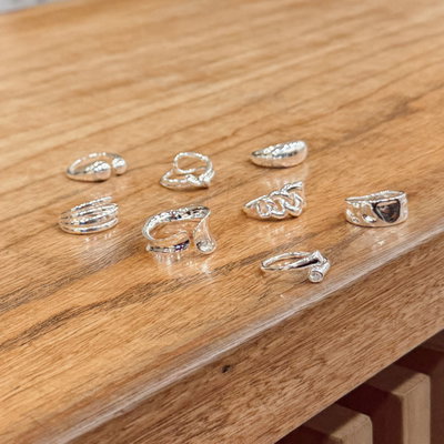 Anillos de Cobre Plateados por Talle