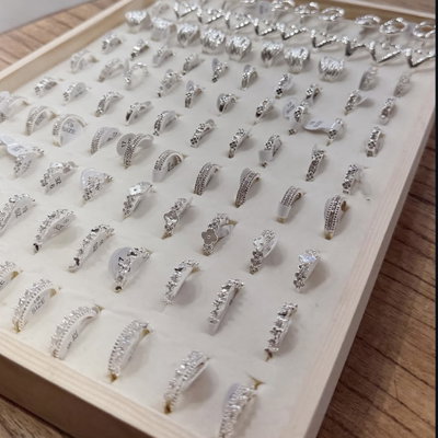 Anillos de Acero con Strass por Talle