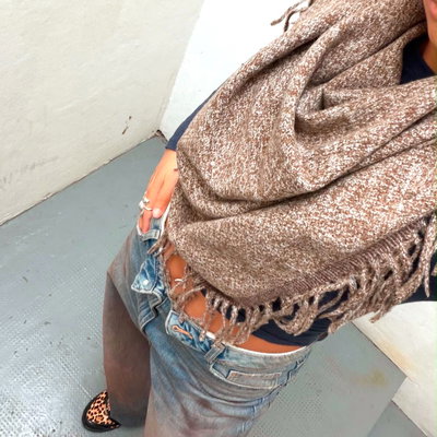 Poncho Bufanda Jaspeados  