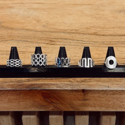 Anillos de Acero Blanco NUEVOS 