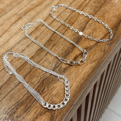 Collares de Acero Blanco CADENAS