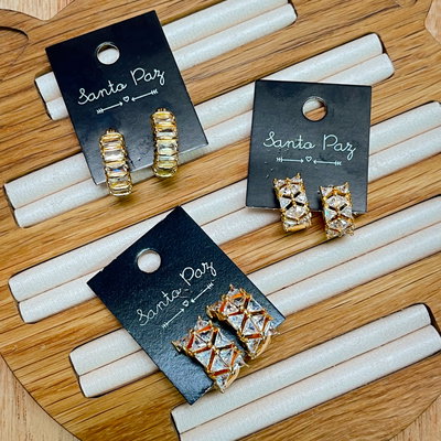 Aros de Acero Dorado - Glam