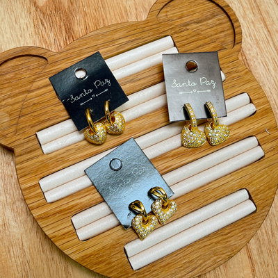 Aros de Acero Dorado - Colgantes