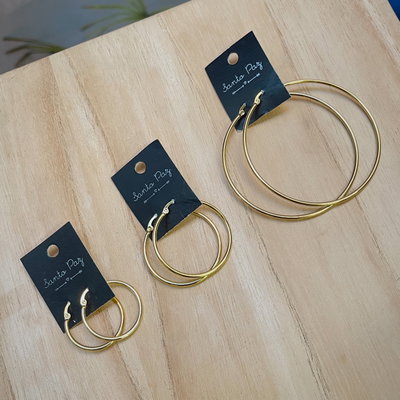 Aros de Acero Dorado - Argollas