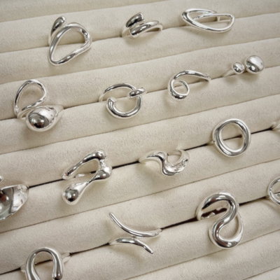 Anillos de Cobre Plateados - NUEVOS
