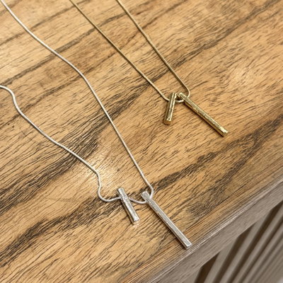 Collares en Acero Dorado y Blanco 