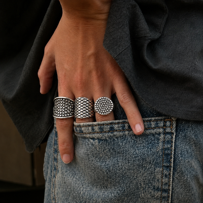 Anillos Cromados por Talle