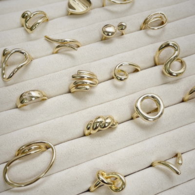 Anillos de Cobre Dorado