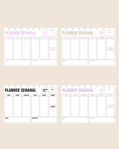 Planner Semanal X30