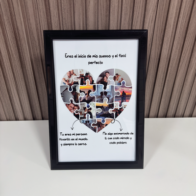 Cuadro Personalizado Corazón Puzzle