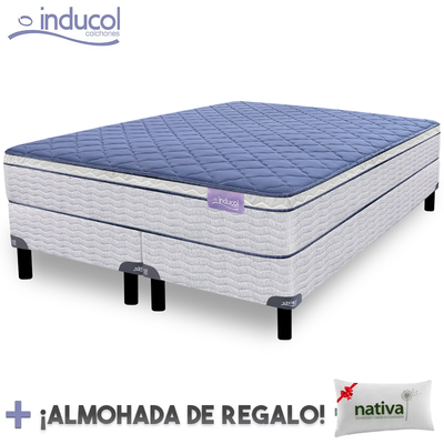 Conjunto Pravia 1,60 (Resortes - Euro Pillow)