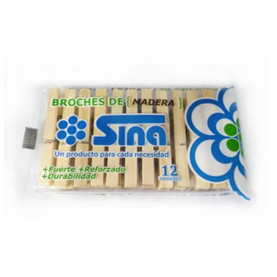 Broches Madera 12u