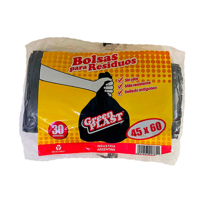Bolsa Residuo Negra 45x30 cm - 30u
