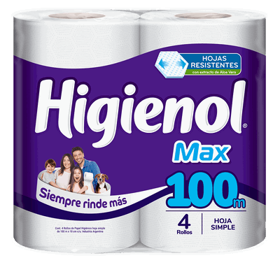 Papel Higienico h/s Higienol 4x100mts