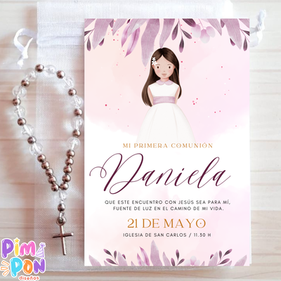 Kit Imprimible - Estampitas Comunión Bautismo Confirmación 24