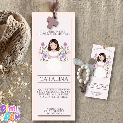 Kit Imprimible - Estampitas Comunión Bautismo Confirmación 25