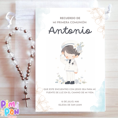 Kit Imprimible - Estampitas Comunión Bautismo Confirmación 6