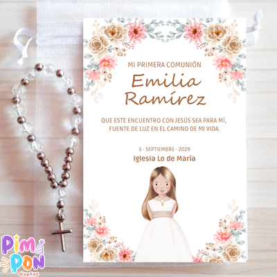 Kit Imprimible - Estampitas Comunión Bautismo Confirmación4