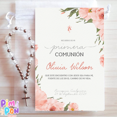 Kit Imprimible - Estampitas Comunión Bautismo Confirmación 8
