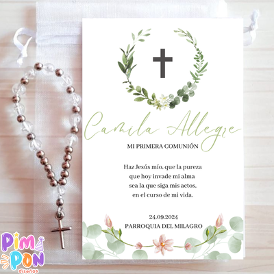 Kit Imprimible - Estampitas Comunión Bautismo Confirmación 19