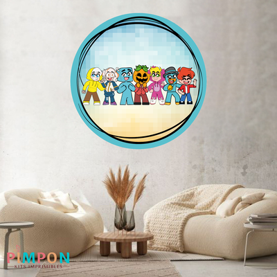 banner imprimible digital 1,20 mts - YOUTUBERS