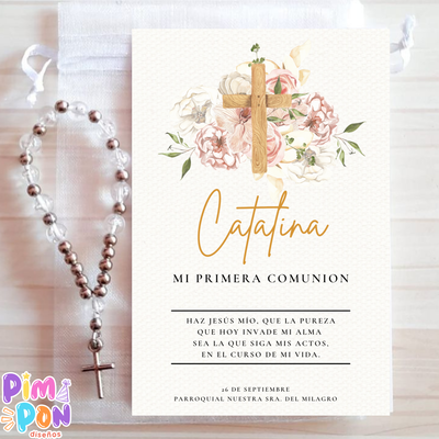 Kit Imprimible - Estampitas Comunión Bautismo Confirmación 28