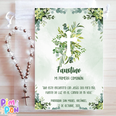 Kit Imprimible - Estampitas Comunión Bautismo Confirmación 2