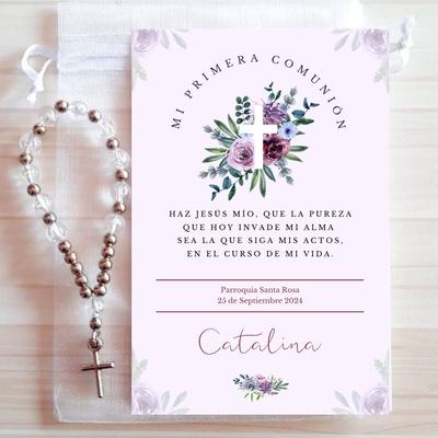 Kit Imprimible - Estampitas Comunión Bautismo Confirmación 15