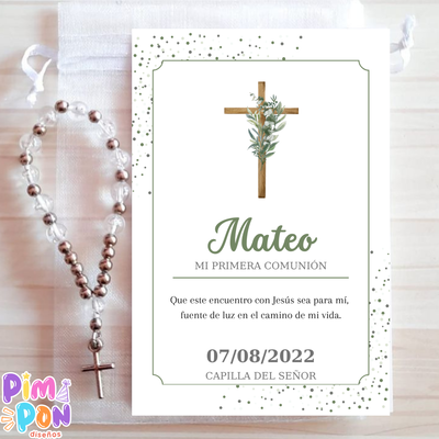 Kit Imprimible - Estampitas Comunión Bautismo Confirmación 29