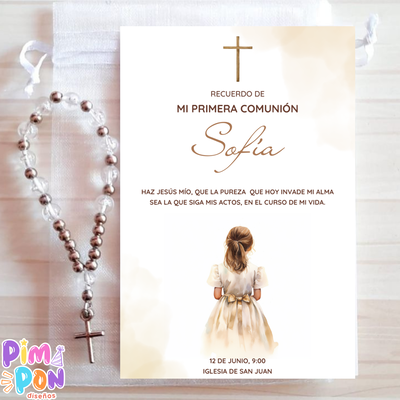 Kit Imprimible - Estampitas Comunión Bautismo Confirmación 13