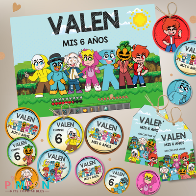kit imprimible textos editables - YOUTUBERS