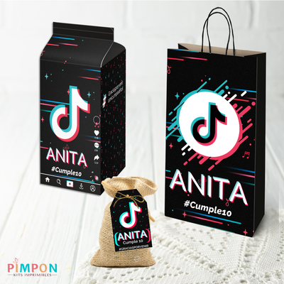 kit imprimible personalizado - TIK TOK